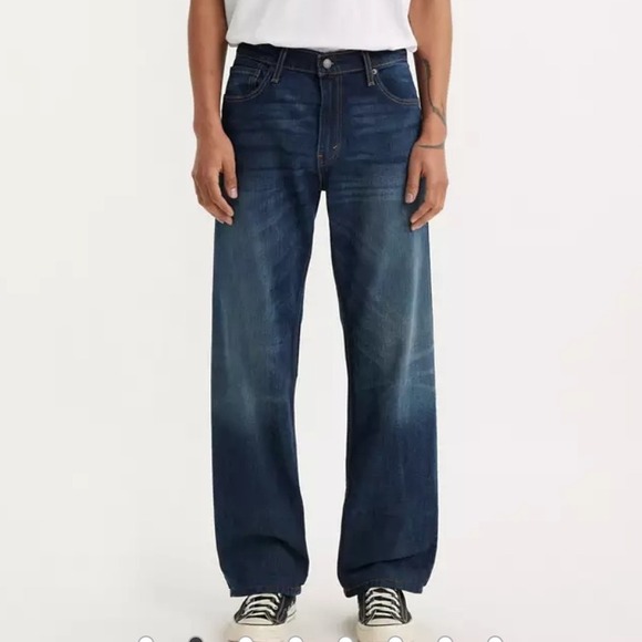 Levi's 569 Loose Straight Fit Jeans Mens W36‎ L32 Dark Wash Denim - Picture 1 of 7